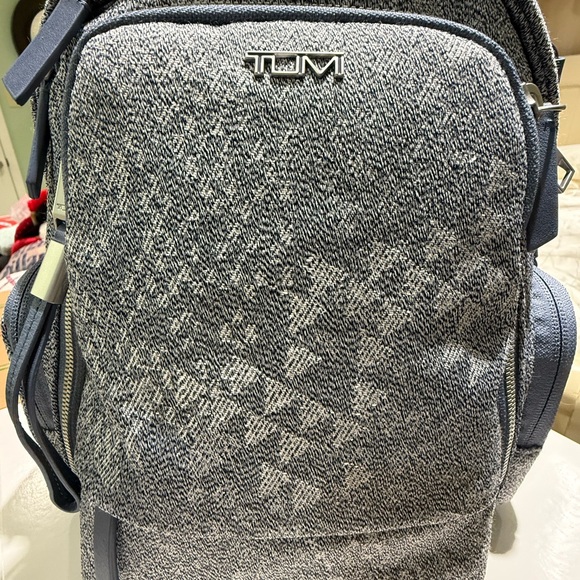 TUMI Voyageur Celina Small Backpack Textured Denim Blue and Grey backpack - Picture 11 of 14